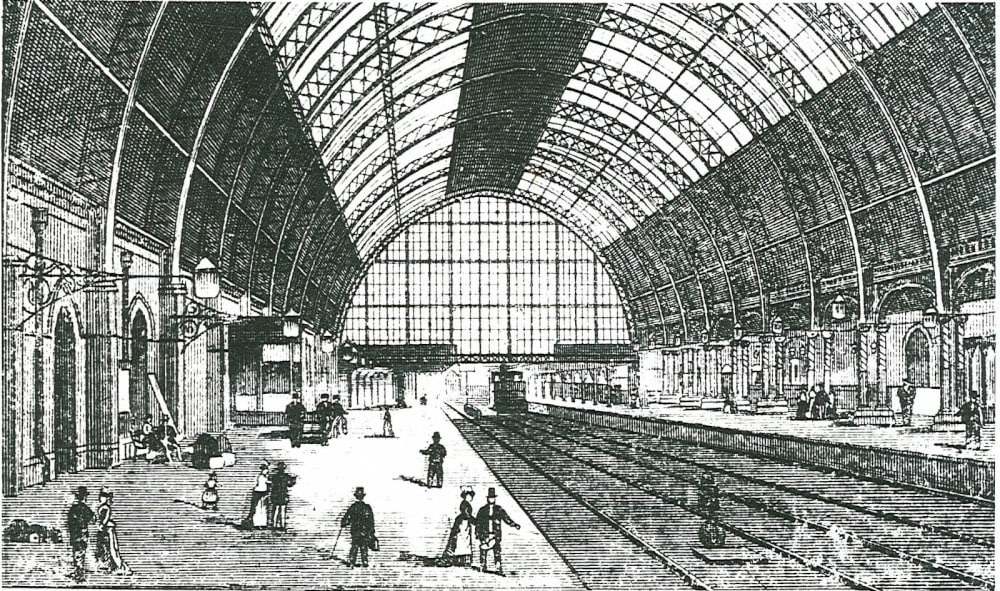 Middlesbrough Railway Station in 19th-century 